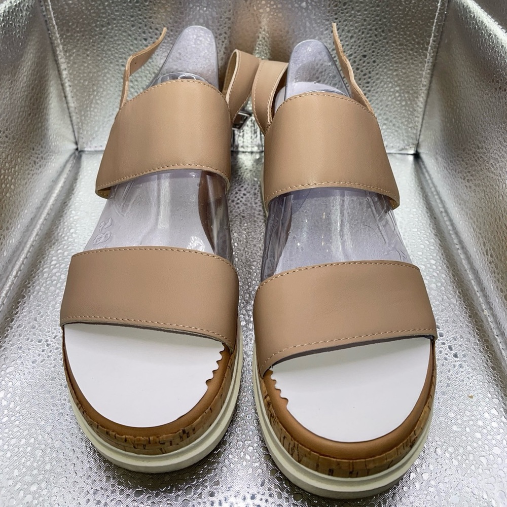 STEVE MADDEN Women  Brenda Wedge Sandal 8.5 Nude